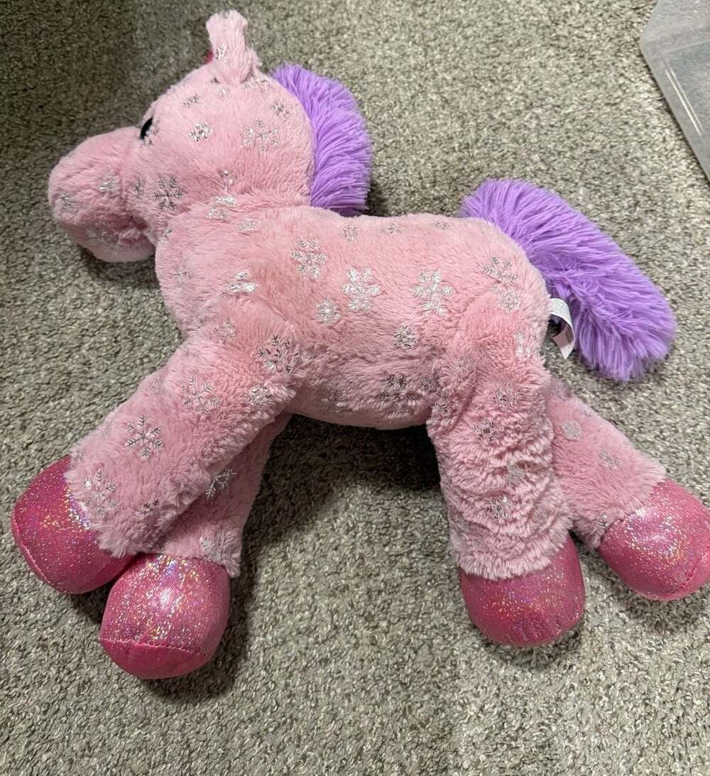 Walgreens Pink Snowflake Unicorn Plush Stuffed Animal